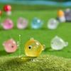 Adornos Luminosos Mixtos de Animales Pequeños de Resina Transfronterizos Accesorios Decorativos DIY Colgantes Artesanales de Oso Sentado Venta al por Mayor