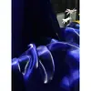 Blusa de gaze leve e fina, tecido de organza espesso de alta densidade, vestido formal Hanfu, saia de vestido de noiva, design de moda para show de palco