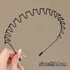 Diadema Negra de Metal para Hombre para Lavarse la Cara, Accesorio Invisible para el Cabello para Deportes, Diadema de Aire Antideslizante, Pinza para el Cabello para Hombre