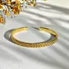 Pulseira Aberta Retrô Francesa Antiga Média com Espigas de Trigo Escovadas Design de Nicho Feminino Luxo Leve de Alta Qualidade Versátil Personalizada