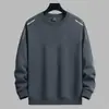 Sudadera para hombre, estilo primavera y otoño, cuello redondo sin capucha, camiseta básica de manga larga, top versátil casual holgado, prenda exterior para hombre