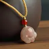 Colgante de flor de durazno de la marca Xinjiang Jinsilk Jade Pingan Wuthing con hebilla de pan Pingan, cadena de suministro de comercio electrónico en vivo