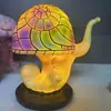 Nova estação independente da Amazon transfronteiriça Decoração de casa Colorido Ornamentos de candeeiro de mesa Ornamentos de mesa estilo país europeu