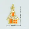 Venta directa del fabricante: Caja de regalo de Navidad de 18 quilates con microincrustaciones de cobre, accesorios de colgante con goteo de aceite, accesorios para pulsera y collar, accesorios para DIY