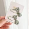 Accesorios para el Cabello con Lazo Floral Estilo Coreano para Niños Pinza para el Pelo de Bebé con Lazo Lindo Pinza Rota de Tela Pinza para el Borde del Flequillo