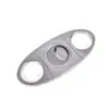 Tesoura para charuto de lâmina dupla em aço inoxidável toda em aço portátil cortador de charuto círculo simples Tesoura para charuto em estoque atacado