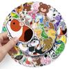 50 pegatinas originales de animales con forma de bolígrafo, diseño de grafiti, bonitas pegatinas decorativas impermeables transfronterizas para tazas de agua, venta al por mayor