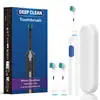 Cepillo de dientes eléctrico rotatorio transfronterizo cabeza redonda impermeable IP67 empaque totalmente en inglés venta al por mayor de fábrica se puede personalizar