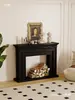 Armario de Almacenamiento Estilo Europeo con Llama, Gabinete Decorativo de Chimenea con Inserto de Chimenea, Chimenea Electrónica Estilo Francés para Casa de Huéspedes y Otras Salas de Estar