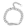 Moda transfronteriza pulsera de espinas de acero de titanio para hombre hip hop popular diseño simple nicho pulsera con letras para hombre y mujer