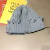 Chapéu de Tricô Tendência Personalidade Estilo Coreano Rasgado Retrô Unissex Moda Versátil Outono Inverno Quente Lã Pele de Melão Gorro Tendência
