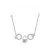 Corrente para Clavícula Flor da Fortuna Estilo Hao Yiran, Pulseira e Brincos de Luxo Leve de Alta Qualidade Estilo Yun Yi, Versátil, Simples e Exquisite