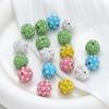 Nuevo taladro de bola de resina perforada de color mixto para aretes DIY, taladro para bolígrafo, colgante para cadena de teléfono móvil, material para cuentas, fabricantes