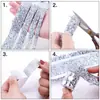 Accesorios de resina para manualidades, tira de taladro autoadhesiva para joyería, accesorios de tira de taladro electrochapados, accesorios manuales para manualidades, materiales para joyería de pedrería