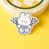 Broche de Conejo Lindo de Dibujos Animados en Acrílico Decoración para Mochila Accesorios para Ropa Pin Regalo Creativo