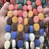 Contas Soltas de Pedra Vulcânica Coloridas Variadas em Formato Oval, Contas de Pedra Vulcânica Coloridas Irregulares para Aromaterapia com Óleos Essenciais, Acessórios para Joias DIY