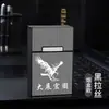 Paquete de 20 Estuches Magnéticos para Cigarrillos, Adecuado para Cajetillas Blandas y Duras, Resistente a la Presión y a la Humedad, Hecho de Aleación de Aluminio, Caja de Cigarrillos Portátil con Grabado