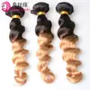 Peruca Africana Cacheada Espiral Transfronteiriça Cabelo Humano Real T1B/27 Trama de Cabelo Humano Onda Solta