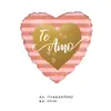 Globo de aluminio nuevo transfronterizo de 17 pulgadas con forma de corazón de San Valentín, Tanabata, boda, fiesta festiva, decoración, gas