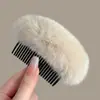 2025 Nuevo Estilo Pinza para el Cabello con Borde de Pelo de Conejo Rex Pasador para el Cabello Flequillo Pasador para la Frente Accesorios para el Cabello de Gama Alta Otoño e Invierno Peine para el Cabello para Mujeres
