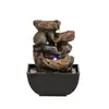 Xintianquan Estilo Chinês Retrô Ornamentos de Água Pequena Decoração de Paisagem para Mesa Sala de Estar Escritório Água Circulante Automática