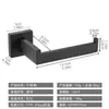 Juego de Barra para Toallas Cuadrada Transfronteriza Estante para Toallas de Acero Inoxidable Anillo para Toallas Gancho para Abrigos de Baño Portarrollos de Papel Higiénico Accesorios de Baño