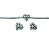 Pulsera Popular Hecha a Mano DIY Transfronteriza Serie Navideña Cuentas Espaciadoras de Agujero Grande Cuentas Sueltas Plata Antigua Muñeco de Nieve Cuentas de Agujero Grande