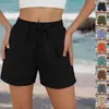 Nova Coleção Primavera e Verão 2026 Amazon Wish Europeu e Americano Comércio Exterior Transfronteiriço Roupas Femininas Cor Sólida Harem Shorts Casuais de Praia para Mulheres