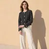 Abrigo de Cachemira Huang Yuxiang Otoño/Invierno 2026, Abrigo Corto Estilo Chanel para Mujeres Petites, Abrigo de Lana para el Trabajo para Mujeres