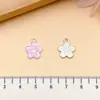 20 Gotas Blancas K Flor de Aceite Lazo Flor de Rosa Colgante Colgante DIY Pulsera Dulce Linda Accesorios de Joyería
