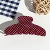 Estilo Nuevo Otoño e Invierno Pinza para el Cabello de Semiesfera de Lunares de Gama Alta Pinza de Tiburón Retro Moda Parte Trasera de la Cabeza Accesorios para el Cabello para Mujeres