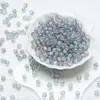 8mm contas de gelo através de contas de pipoca contas monocromáticas de rachadura de gelo contas redondas de vidro acessórios de joias DIY feitos à mão material para pulseira colar