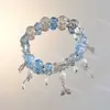 Pulsera Azul Océano Nueva y Genial Más Vendida de Verano con Borlas de Estrella, Elegante y a la Moda, Perfecta para Estudiantes, Perfecta como Regalo