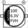 Condensador Electrolítico de Montaje Superficial 16V100Uf 5*5.4 Fabricante Fulong Tiene Modelos Completos y Puede Personalizar Fuente de Alimentación Serigrafiada