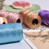 Fio de seda gelada, fita plana de algodão mercerizado e linho para almofadas tecidas à mão DIY, sapatos, chapéus de proteção solar primavera/verão e tecelagem de bolsas