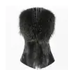 Aliexpress Coleira de Pelo Falso de Guaxinim Colete de Pelo para Mulheres, Estilo Curto, Outono e Inverno, Acolchoado, Corte Justo, Colete de Pelo Falso