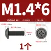 Tornillos Redondos de Cabeza Cruz Phillips Niquelados Endurecidos con Arandelas, Tornillos Pequeños de Cabeza Plana, Tornillos para Gabinete de Computadora M2M3M4