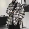 Jaqueta xadrez masculina jaqueta masculina primavera e outono marca de moda jovem jaqueta masculina 2023 novas roupas de outono e inverno