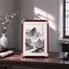 Marco de Fotos de Esquina de Cobre Imitación Colgante de Pared Personalizado Marco para Pintura Caligráfica Marco Vacío 6 Pulgadas 7 Pulgadas A3 Papel Salpicado de Oro Marco de Fotos Hueco Marco Vacío Venta al por Mayor