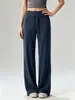 Pantalones deportivos holgados, casuales y fluidos, pantalones de yoga adelgazantes para mujer, de cintura alta, pantalones de pierna ancha para entrenamiento de Pilates y pantalones largos de fitness
