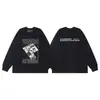 Melancolía Rico Segunda Generación Erd Boceto Graffiti Transfronterizo Nueva Moda Urbana Marca Casual Holgada Camiseta de Manga Larga con Estampado para Otoño