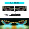 Fornecimento Exclusivo Transfronteiriço de Adesivos de Luz LED para Carro Olho de Diabo 30X12cm Luzes Piscantes Multicores USB