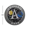 Programa Apollo da Nasa Conjunto Completo de Braçadeiras Bordadas com Velcro, Insígnias Comemorativas de Moral do Pouso na Lua Aeroespacial, Adesivos para Mochila