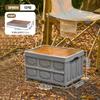 Caja de almacenamiento para camping al aire libre, maletero organizador para coche de camping, tapa de madera, caja de almacenamiento para ropa y artículos diversos, caja plegable al por mayor