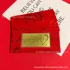 Ouro Puro Eu Te Amo Mãe Nota de Ouro Envelope Vermelho Ação de Graças Dia das Mães Presente Lembrança de Feriado Personalizado Atacado