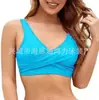 2023 Amazon Moda Praia Feminina Sexy Top Único Torcido-Sutiã Biquíni Pronta Entrega Transfronteiriça Atacado Biquíni Liso