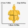 Acero inoxidable 304 colgante de fondo de tortuga accesorios para collar diy fábrica de joyería transfronteriza colgante hecho a mano al por mayor