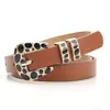 Cinturón Versátil Personalizado para Mujer, Cinturón Decorativo Simple y Elegante, Cinturón Decorativo de Alta Gama para Vestidos, Cinturón de Leopardo para Mujer