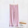 Pijama mujer verano delgado modal elástico pantalones de casa sueltos casuales pantalones cortos color liso simple se pueden usar afuera