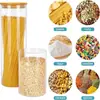 Frasco sellado de vidrio de borosilicato de alta calidad, frasco para alimentos, té, botella para almacenar granos de cocina, frasco de almacenamiento transparente, frasco de almacenamiento